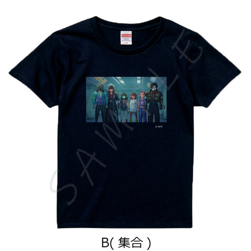 『銀河特急 ミルキー☆サブウェイ』Tシャツ B 集合 ブラック Lサイズ